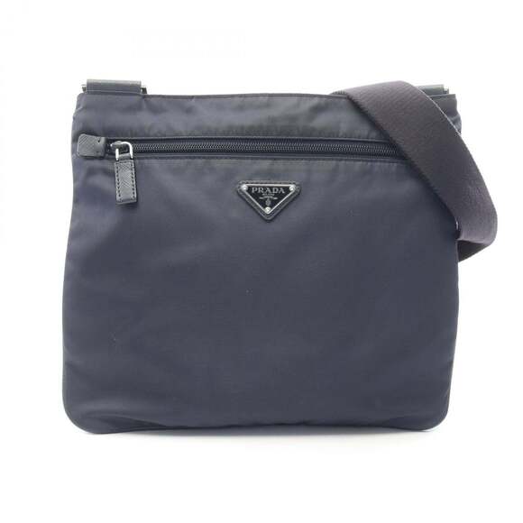 Prada Handbags - PRADA Blue Leather Saffiano Shoulder Bag